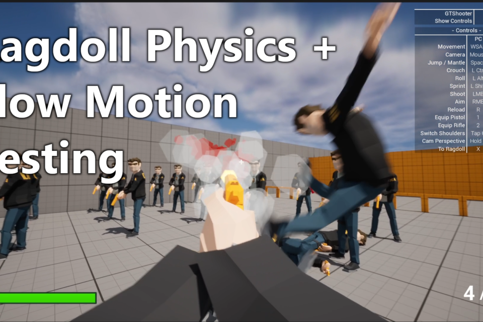 Ragdoll Physics + Slow Motion Testing